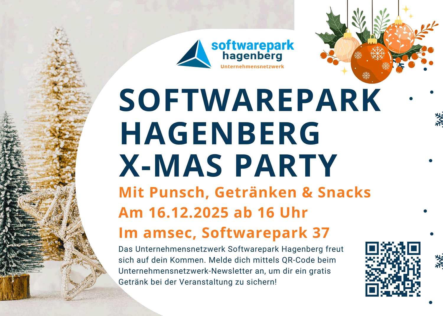Softwarepark Hagenberg X-Mas Party Plakat